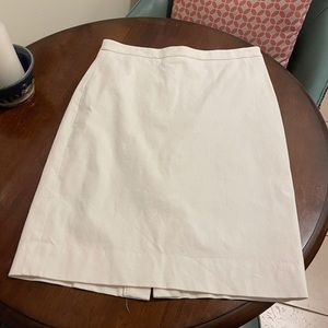 J Crew White Pencil Skirt
